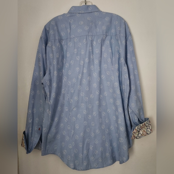 robert graham Shirt Size 2XL Peace Sign Embroidered. EUC - Picture 3 of 10